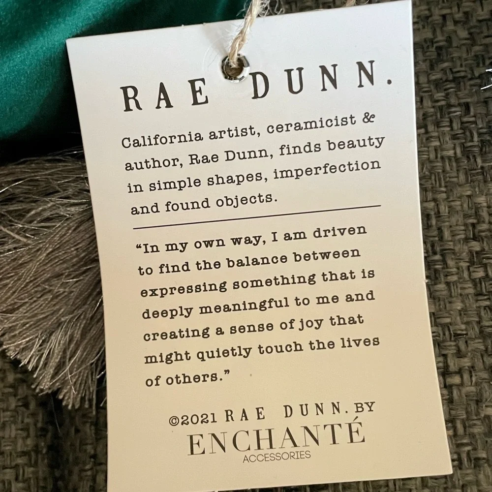 Rae Dunn Green “Home” Decorative Pillow - Picture 3 of 3